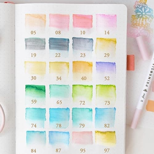 Primrosia 24 Pastel Dual Tip Markers, Fine Tip and Brush Pens. Perfect for art, illustration, drawing, calligraphy and bullet journals thumbnail 2