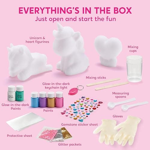 Klever Kits Glow in The Dark Unicorn Paint Pouring Kit, DIY Unicorn Art and Crafts for Kids 6-12, Craft Gifts for Girls Princess Art Supply, Painting Sensory Toy for Birthday Xchris Ideas by JOVA thumbnail 3