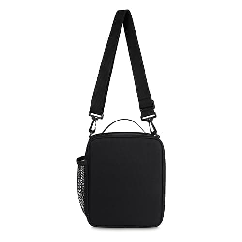 PackIt Freezable Crossbody Lunch Box, Black, Technology, Fully Freezable, Collapsible, Reusable, With Top Handle, Front Slip Pocket. Effortlessly Carry, Fresh Every Time thumbnail 5