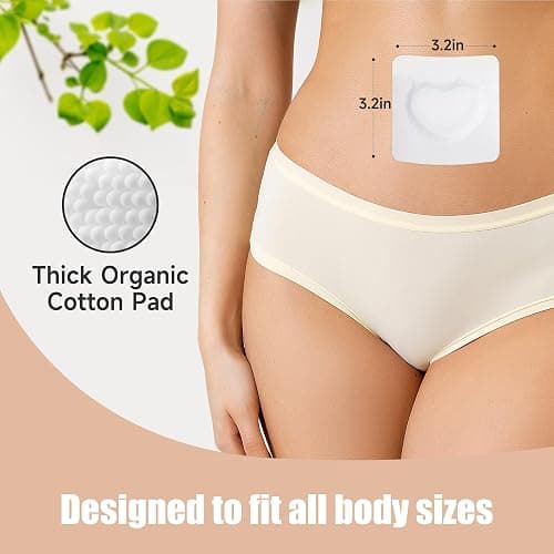 30Pcs Disposable Castor Oil Pack Wrap Patches Belly Button, Highly Absorbent Self-Adhesive Organic Cotton Castor Oil Packs Wrap, Easy to Use, Anti-Seepage(Oil Not Included) thumbnail 2
