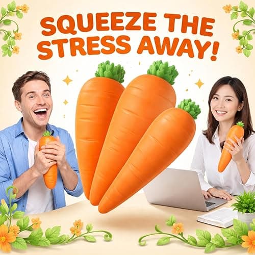 Carrot Squish, Banana Strawberry Peach Peanut Apple Dragon Fruit Cherry Squish Giant Jumbo 5.5 Inch Vegetable Realistic Moldable Slow Rise Relaxing Sensory Fidget Toy Squeezable Ball(Apple B) thumbnail 3