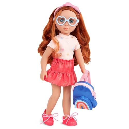 Glitter Girls – 14-Inch Doll Clothes – 7 Pieces School Outfit – Colorful Skirt & Accessories – Rainbow Backpack & Glasses – 3+ Years– A+ Fashion thumbnail 7