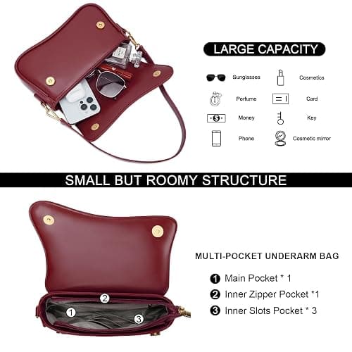 KKXIU Shoulder Bag for Women Small Clutch Purses Cute Hobo Handbag Trendy Underarm Bag thumbnail 3