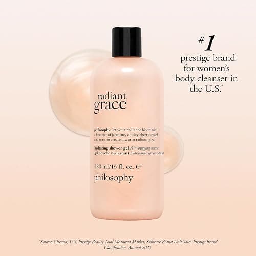 philosophy radiant grace hydrating bath & shower gel- cleanses, soothes & comforts dry skin - with notes of jasmine, black cherry & sandalwood - 16 fl oz thumbnail 6