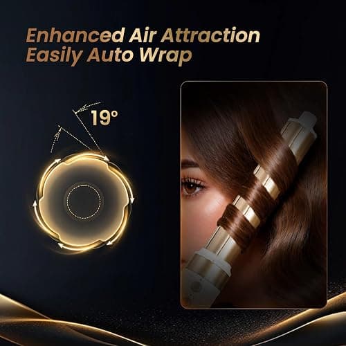 GLAMUP 6-in-1 Extra Long Wrap AirCurler, Hot Air Styler, Fast Drying | 110k RPM High-Speed Motor & Negative Ions, Frizz-Free, No Heat Damage, Volumizer & Straightener for All Types, Travel Pouch thumbnail 3