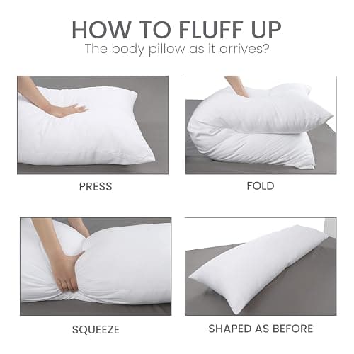 Utopia Bedding Full Body Pillow for Adults (White, 20 x 54 Inch), Long Pillow Insert for Sleeping, Ideal for Side Sleepers thumbnail 7