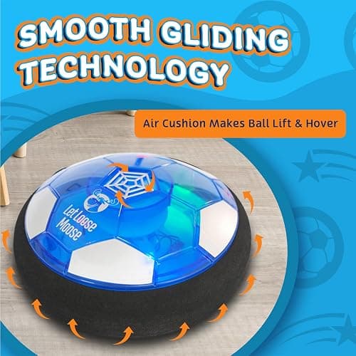Let Loose Moose Hover Soccer Ball - Boys Birthday Gifts - Indoor Hoover Balls for Kids Age 6, 7, 8, 9, 10, 11, 12 Year Old - Light-Up Toy Game for Kid - 6-8, 8-12 - Rechargeable - 1pk thumbnail 7