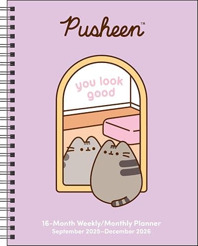 Pusheen 16-Month 2025-2026 Weekly/Monthly Planner Calendar: You Look Great - Image 1