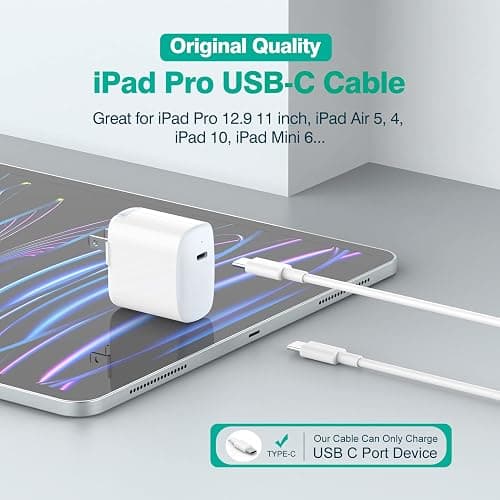 IFEART USB C to USB C Cable for MacBook Air MacBook Pro Charger, iPad Pro 13 12.9 11 inch, iPad Air 5 4, Mini 6, iPhone 17 16 15 Pro Max, Pixel, USBC Type C Fast Charging Cord 6.6FT thumbnail 4