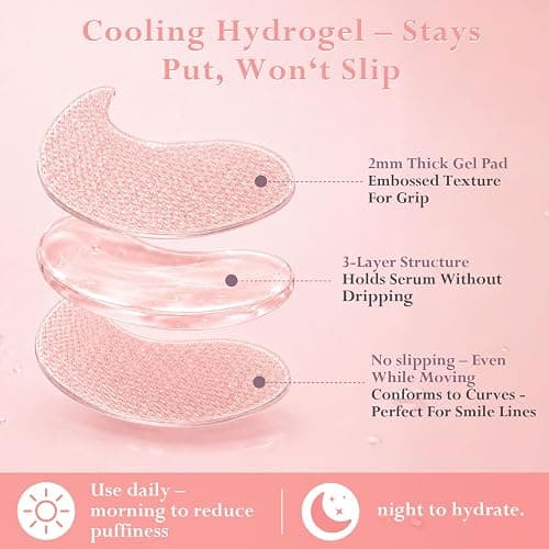 5000ppm PDRN Under Eye Patches - Salmon DNA Collagen Eye Mask, 60 Ct | with Niacinamide for Dark Circles, Puffiness & Fine Lines -Hydrogel Eye Gels for Tired Eyes, Self Care Gift for Women thumbnail 4