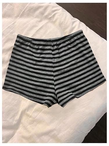 MakeMeChic Women's Two Piece Sets Striped Sleeveless Camisole Halter Top and Mini Shorts Summer Y2K Outfits thumbnail 4