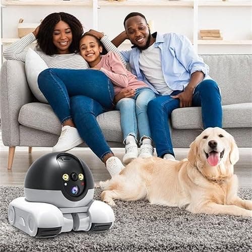 Firam Bot Robot, 1080p HD DIY Bot Robot Home Cameras on Wheels, Movable Pet Cameras Battery-Powered, 2-Way Talk, Night Vision, APP Remote Control, Night Vision, Smooth Pan & Tilt (128 GB) thumbnail 6