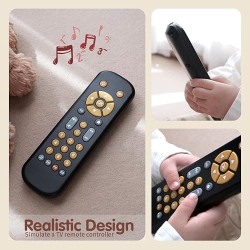 Nueplay Realistic Learning Controller with Light & Music – Interactive Educational Toy for Toddlers, Trilingual English/Spanish/French Number Learning & Pretend Remote Play for Kids Ages 1-3,Black thumbnail 5