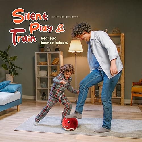 VangeBow Silent Indoor Soccer Balls for Toddlers 1-3, Inflatable Soft Plush Baby Toddler Soccer Ball Toys Gifts for Kid 3-5 Year Old Boy First Birthday Gift (Tyrannosaurus Rex, Pump Include) - Tyrannosaurus Rex thumbnail 6