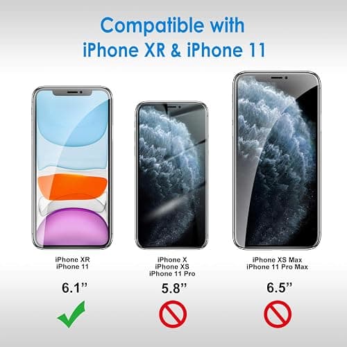 JETech Screen Protector for iPhone XR 3 pc thumbnail 3