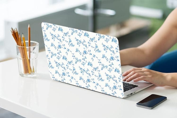 LanBaiLan Case Compatible with MacBook Air 13.6 inch M2 M3 M4 Chip 2022 2023 2024 2025 Release with Touch ID, Model A2681 A3240 A3113, Laptop Plastic Hard Shell Case & Keyboard Cover,Engraved Floral thumbnail 6