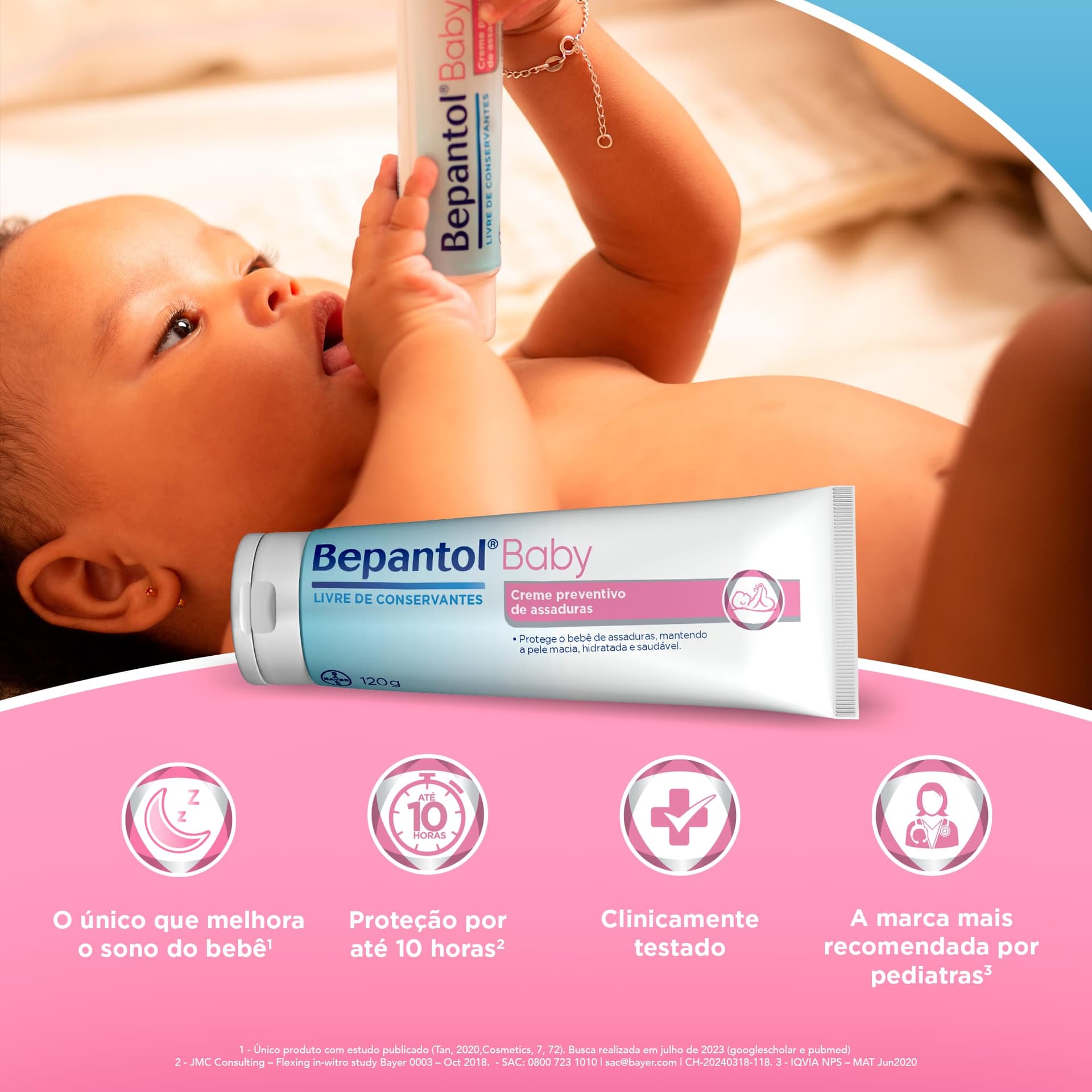 Bepantol Baby Pomada Assadura Bebe Hipoalergênica 120g thumbnail 2