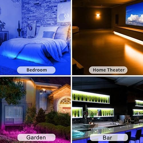FUPT 2M Ruban Led, Bande Led 5050 RGB, Télécommande Multicolore Flexible Led Ruban, Synchronisé Avec La musique, Convient Pour La Musique A La Maison, Salon, Cuisine thumbnail 6