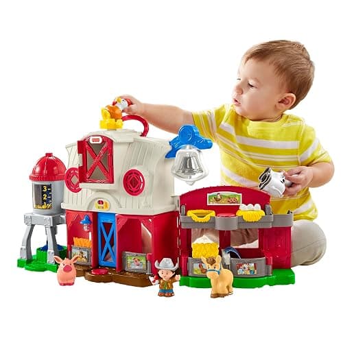 Fisher-Price Little People Toddler Learning Toy Caring for Animals Farm Playset with Smart Stages for Pretend Play Kids Ages 1+ years (Amazon Exclusive) - Image 1