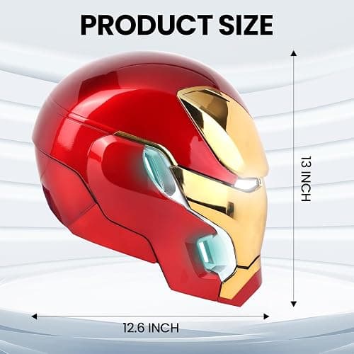 Iron-Man MK50 Electronic Cosplay Helmet, Voice，Touch Control with LED Eyes | Movable rear and ear panels ease wearing, while sound effects and remote operation add realism for display and events. thumbnail 5