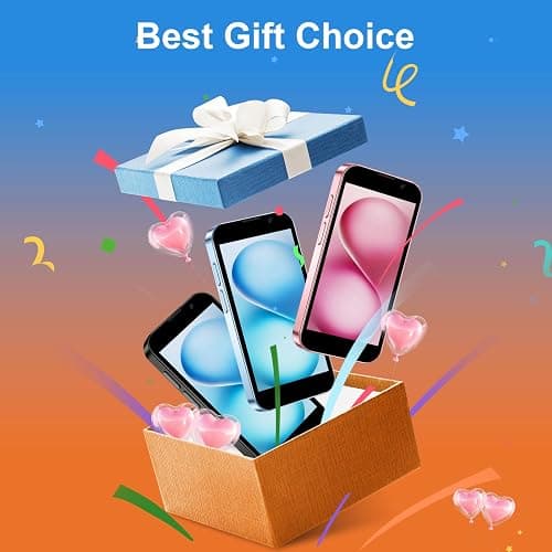 BLKE Max Mini Phone Unlocked World's Smallest 3.0" HD Touch Screen Mini Smartphone Android Compact Mobile Phone for Kids &Students Cell Phone wih Quad-Core Dual SIM Face lD2GB+16GB Pink thumbnail 3