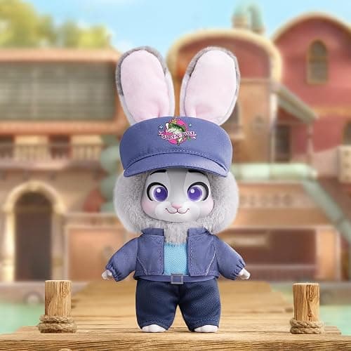 MINISO Disney Zootopia Soft New City Tour Series Vinyl Plush Toy Blind Box Cute Mystery Animal Figurines, Collectible Surprise Gift Figure Model Random Design for Home Decor Birthday Gifts, Single Box thumbnail 6