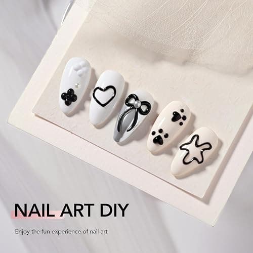 GAOY Black 3D Nail Gel, 15g Sculpting Gel for 3D Nail Art Designs Carving, Molding, Painting, No Wipe Gel for Gems & Charms Decoration, Salon DIY Use thumbnail 6