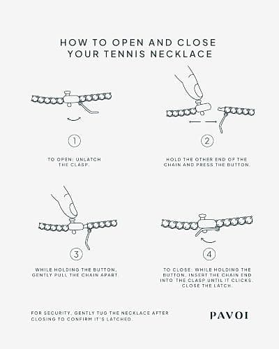 PAVOI 14K Gold Plated 3mm Simulated Diamond Tennis Necklace – Chunky Long Necklace for Women – Sizes 16" and 18" thumbnail 5