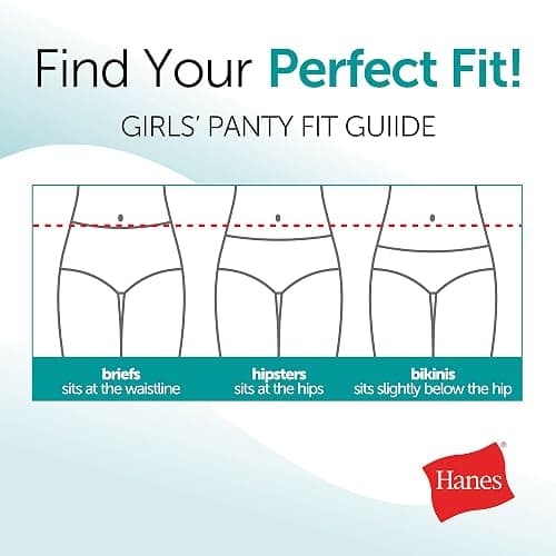 Hanes Girls' And Toddlers Underwear, Stretch Cotton Panties, 12-pack, Briefs, Bikini and Hipsters for Girls thumbnail 4