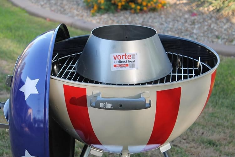 VORTEX (IN) DIRECT HEAT for Charcoal Grills, Medium Size - For Weber Kettle 22 26.75 WSM Smokey Mountain XL Kamado XL Big Green Egg thumbnail 2