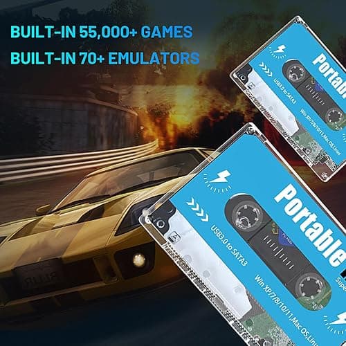 Pocket Super Console Cassette - Classic Emulators, Retrodisk Emulator, Wireless Retro | Retro Gaaming Console Support 70 Simulator, 4 K High Definition Multimedia Interface Output for TV Computer thumbnail 7