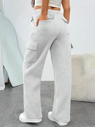 Trendy Queen Womens Sweatpants Wide Leg Cargo Barrel Baggy Pants Joggers Fall Clothes Work 2025 Travel Outfits thumbnail 3
