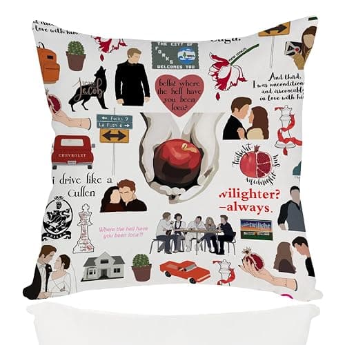 RBAFAO Movie Inspired Gifts Edward Girl Gift Forks Washington Gift Vampire Lover Pillow Cover City of Forks Gifts, Pillow Covers Cushion Cover Sofa Home Decor - Image 1