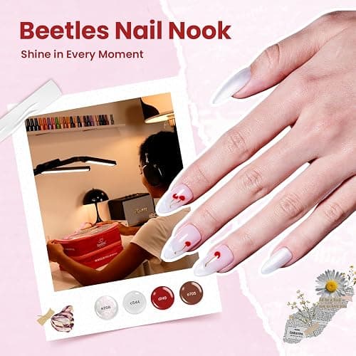 Beetles Nail Nook Gel Nail Polish Set - 119 PCS 100 Colors Gel Polish Kit Base Glossy Matte Glitter Top Coat Neon Glitter Pearl Cat Eye White Red Pink Nude Nails Gift for Women thumbnail 4