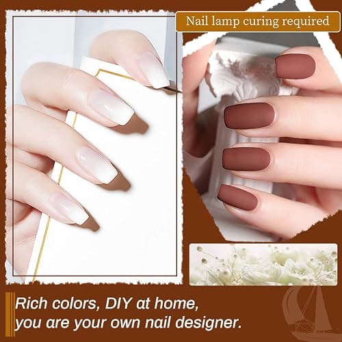 JODSONE 100 PCS (5 ml each) Gel Nail Polish Kit No Wipe Soak off Base Coat and Matte Glossy Top Coat Gel Polish Collections Gifts for Manicure Lovers thumbnail 4