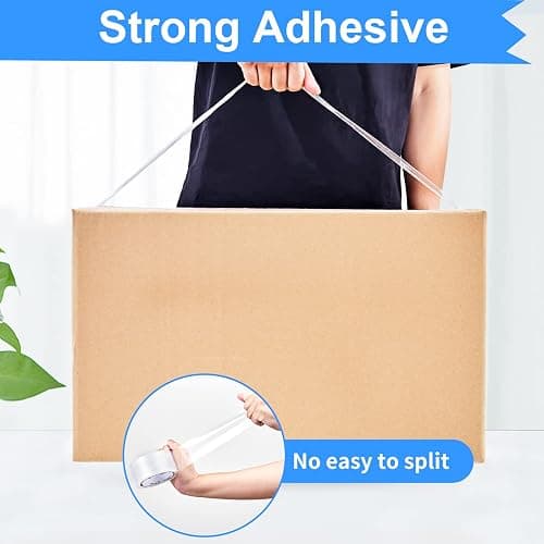 JARLINK 12 Rolls Clear Packing Tape, Heavy Duty, 2.7mil Thick, 1.88" | 2.7mil Thick and 1.88" Wide. 60 Yards per Roll, 720 Total Yards. Heavy Duty Packaging Tape for Shipping, Sealing thumbnail 3