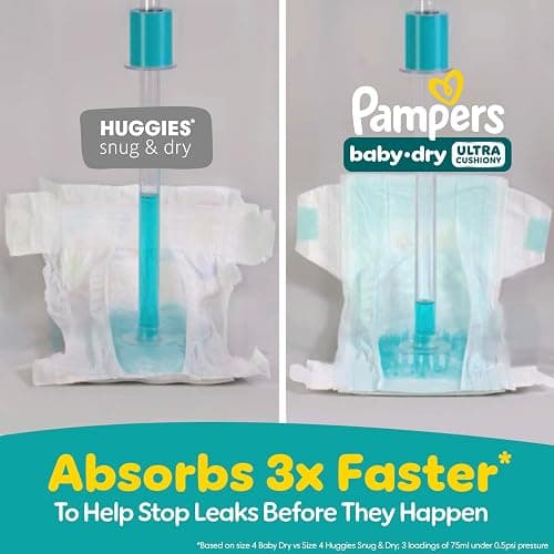 Pampers Diapers - Baby Dry - Size 6, 112 Count, Absorbent Disposable Infant Diaper (Packaging May Vary) thumbnail 4
