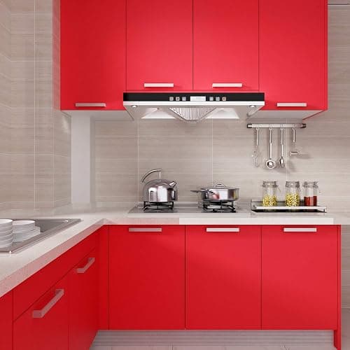 Livelynine Red Contact Paper Peel and Stick Roll Self Adhesive Vinyl Wrap Removable Wallpaper Waterproof Countertops Shelf Liners Cabinets Old Furniture Crafts Wall Paper Decorations 15.8x78.8' thumbnail 9