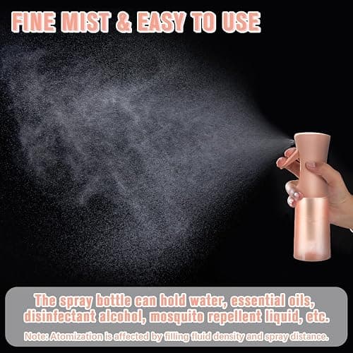 Frosted Refillable Fine Mist Spray Bottle - Ultra-Fine Continuous Spray for Hair, Skincare, Plants, Pets & Cleaning thumbnail 4