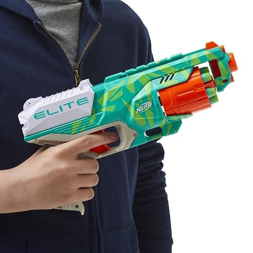 NERF Elite Disruptor Dynamic Green Dart Blaster, Rotating Drum, Slam Fire, Kids Outdoor Toys for 8 Year Old Boys & Girls (Amazon Exclusive) thumbnail 2