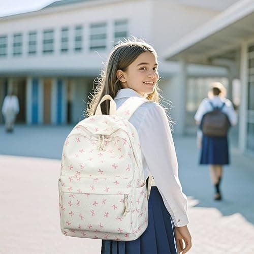 LEDAOU Backpack for Girls School Bag Kids Bookbag Teen Backpack Set Daypack with Lunch Bag and Pencil Case | Kids, Bookbag, Daypack, with Lunch Bag, and Pencil Case thumbnail 2