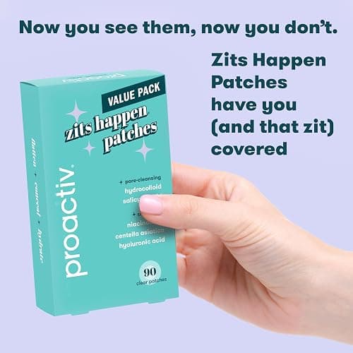 Proactiv Zits Happen® Hydrocolloid Acne Patches, Pimple Patches for Face and Back Acne with Pore Cleansing Salicylic Acid, 90 Count thumbnail 6
