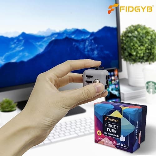 FIDGYB Cube Fidget Stress Relief Toy for Adults & Kids, Smooth, Quiet Sensory Toy for Anxiety, Focus & ADHD Idea[LGB] thumbnail 7