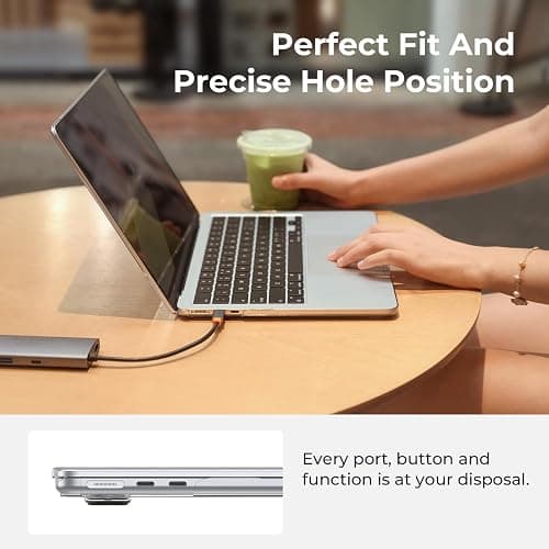 EooCoo Compatible with MacBook Air 13 inch Case M4 M3 M2 2025 2024 2022 Mac Book Air 13.6" Transparent Hard Shell for Model A3240 A3113 A2681 with Touch ID, Plastic Cover Smooth Skin - Crystal Clear thumbnail 6