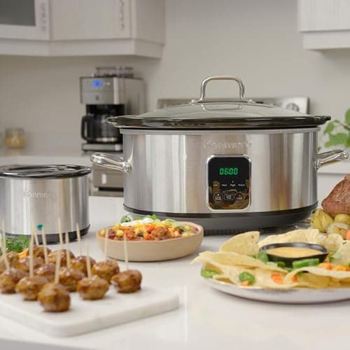Kenmore 7 Quart Slow Cooker with Diper - Crock pot With Programmable Settings, Digital Controls, Large Capacity for Family Meals, Dishwasher-Safe Stoneware, Warm Rice & Sous Vide Stew thumbnail 2