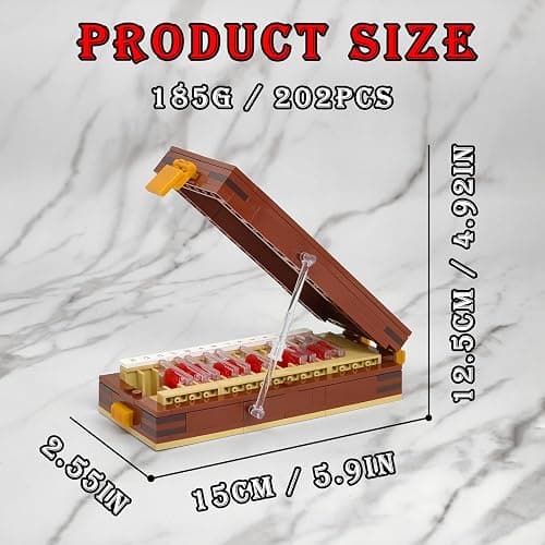 Crime Trophy Blood Slide Box Building Set, Compatible with Lego 630 Accessory, Openable Display Case with Numbered Slide Stickers, Gift-Ready Packaging for Crime Drama Fans, 202PCS thumbnail 3