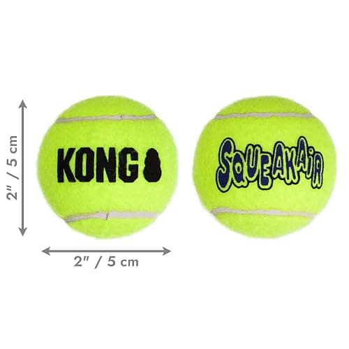 KONG - Squeakair Ball - Dog Toy Premium Squeak Tennis Ball, Gentle on Teeth (Small (6 Pack)) thumbnail 3