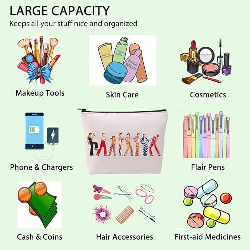 Singer Inspired Makeup Bag Singer Merch Makeup Bag Singer Song Lover Fans Zipper Pouch Music Lovers Gifts (H-Singer UK) thumbnail 5