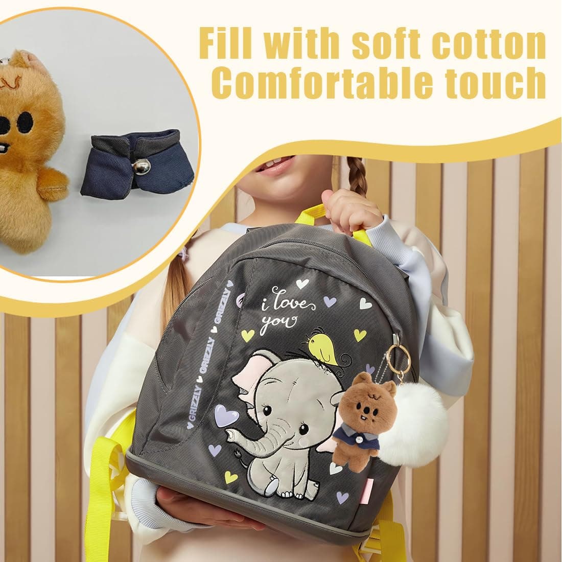 Stray Kids Plushdoll Keyring 10 cm 'Magic School' Series Sk-Zoo Key Ring 'Stay' Cute Key Ring Pendant (Brown Bear) thumbnail 5