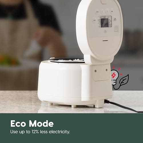 IRIS USA Micom Japanese Rice Cooker, 3-Cup Uncooked/6-Cup Cooked, Fuzzy Logic Kitchen Appliance with Recipe Presets, Slow Cooker, Steamer, Hot Pot & Warming Function, Compact & Portable for Healthy Meal Prep thumbnail 9